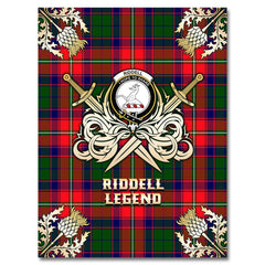 Riddell Tartan Gold Courage Symbol Blanket