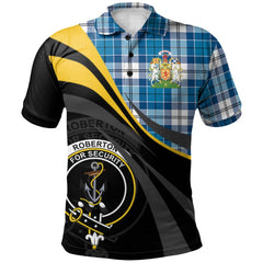 Roberton Tartan Polo Shirt - Royal Coat Of Arms Style