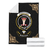 Robertson Crest Tartan Premium Blanket Black