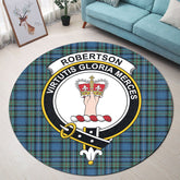 Robertson Hunting Ancient Tartan Crest Round Rug