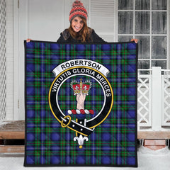 Robertson Hunting Modern Tartan Crest Quilt
