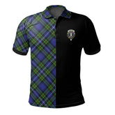 Robertson Hunting Modern Tartan Polo Shirt Half of Me - Cross Style