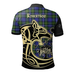 Robertson Hunting Modern Tartan Polo Shirt Viking Wolf