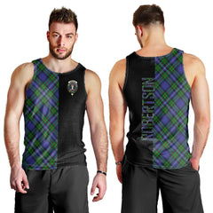Robertson Hunting Modern Tartan Crest Men's Tank Top - Cross Style