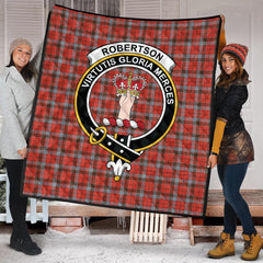 Robertson Weathered Tartan Crest Quilt