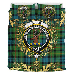 Rollo Ancient Tartan Crest Bedding Set - Golden Thistle Style
