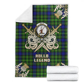 Rollo Modern Tartan Gold Courage Symbol Blanket