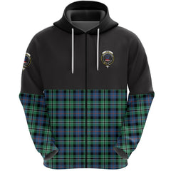 Rose Hunting Ancient Clan Half Of Tartan Zipper Hoodie
