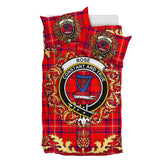Rose Modern Tartan Crest Bedding Set - Golden Thistle Style
