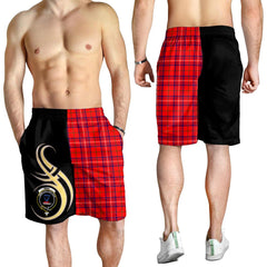Rose Modern Tartan Crest Men's Short PM8