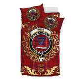 Rose of Kilravock Tartan Crest Bedding Set - Golden Thistle Style