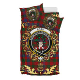 Ross 01 Tartan Crest Bedding Set - Golden Thistle Style