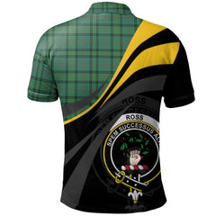 Ross Hunting Ancient Tartan Polo Shirt - Royal Coat Of Arms Style