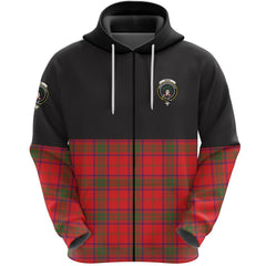 Ross Modern Clan Half Of Tartan Zipper Hoodie