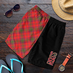 Ross Modern Tartan Crest Men's Short - Cross Style