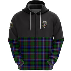 Russell Modern Clan Half Of Tartan Zipper Hoodie