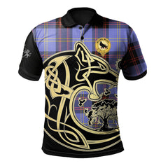 Rutherford Tartan Polo Shirt Viking Wolf