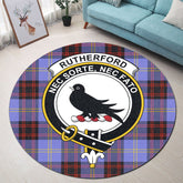 Rutherford Tartan Crest Round Rug