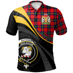 Ruthven Modern Tartan Polo Shirt - Royal Coat Of Arms Style