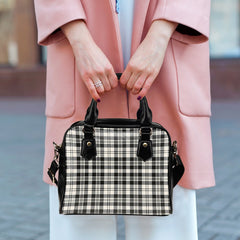 Scott Black & White Ancient Tartan Shoulder Handbags