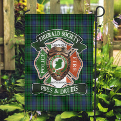 Emerald Society 2 with Logo Tartan Garden Flag