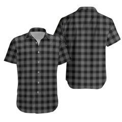Scott Black and White Tartan Hawaiian Shirt