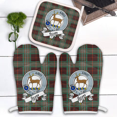 Scott Brown Ancient Tartan Crest Oven Mitt And Pot Holder (2 Oven Mitts + 1 Pot Holder)