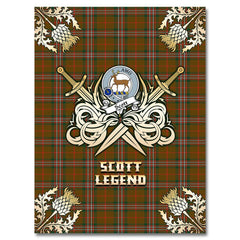 Scott Brown Modern Tartan Gold Courage Symbol Blanket