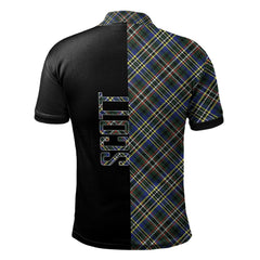 Scott Green Modern Tartan Polo Shirt Half of Me - Cross Style