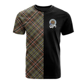 Scott Green Weathered Tartan T-Shirt Half of Me - Cross Style
