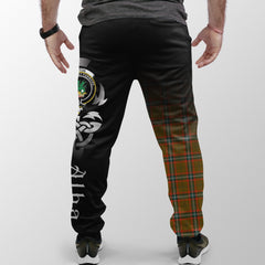 Seton Hunting Modern Tartan Crest Jogger Sweatpants - Alba Celtic Style