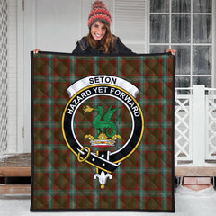 Seton Hunting Tartan Crest Quilt