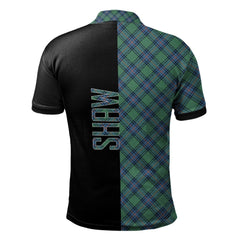 Shaw Ancient Tartan Polo Shirt Half of Me - Cross Style