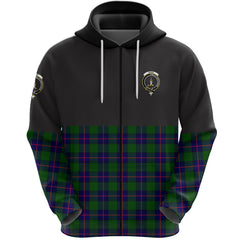 Shaw Modern Clan Half Of Tartan Zipper Hoodie