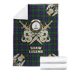 Shaw Modern Tartan Gold Courage Symbol Blanket