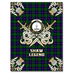 Shaw Modern Tartan Gold Courage Symbol Blanket