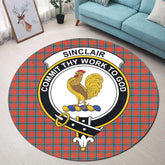 Sinclair Ancient Tartan Crest Round Rug