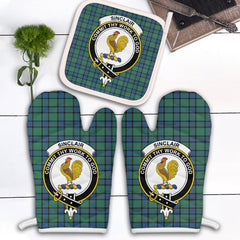 Sinclair Hunting Ancient Tartan Crest Oven Mitt And Pot Holder (2 Oven Mitts + 1 Pot Holder)