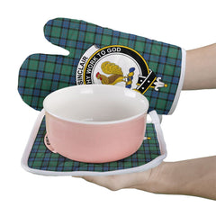 Sinclair Hunting Ancient Tartan Crest Oven Mitt And Pot Holder (2 Oven Mitts + 1 Pot Holder)