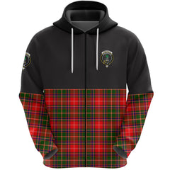 Somerville Modern Clan Half Of Tartan Zipper Hoodie