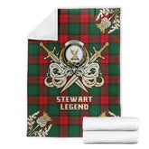 Stewart Atholl Modern Tartan Gold Courage Symbol Blanket