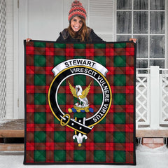 Stewart Atholl Modern Tartan Crest Quilt