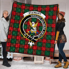Stewart Atholl Modern Tartan Crest Quilt