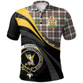 Stewart Dress Ancient Tartan Polo Shirt - Royal Coat Of Arms Style