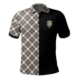Stewart Dress Ancient Tartan Polo Shirt Half of Me - Cross Style
