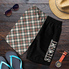 Stewart Dress Ancient Tartan Crest Men's Short - Cross Style