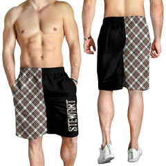Stewart Dress Ancient Tartan Crest Men's Short - Cross Style
