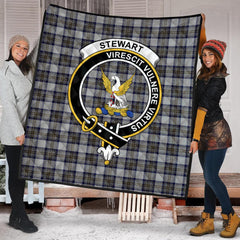 Stewart Dress Blue Tartan Crest Quilt