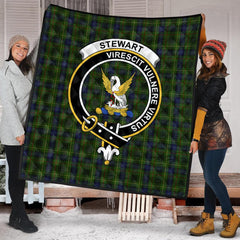 Stewart Hunting Tartan Crest Quilt