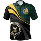 Stewart Hunting Modern Tartan Polo Shirt - Royal Coat Of Arms Style